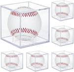 6 Pack Baseball Display Case,UV Protected Acrylic Boxes for Display, Autographed Baseball Clear Display Case Cube, Baseball Display Case for Memorabilia Baseball for Official Size Ball